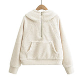 Oversize-Kapuzenpullover aus Lammwolle